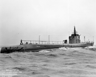 A photograph of USS Sea Lion before it was damaged by Japanese bombing and destroyed by LT Crotty’s demolition party. (U.S. Navy photograph) A photograph of USS Sea Lion before it was damaged by Japanese bombing and destroyed by LT Crotty’s demolition party. (U.S. Navy photograph)